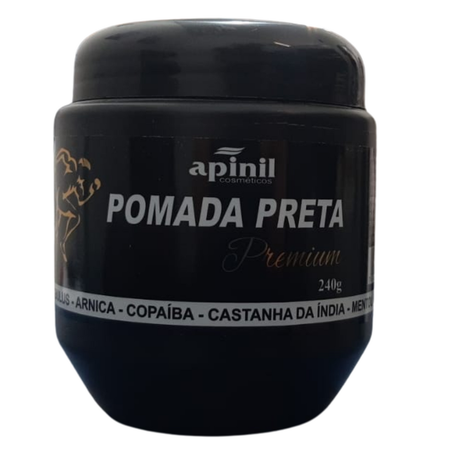 Pomada massageadora preta apinil 240g