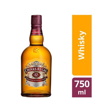 WHISKY CHIVAS REGAL 12 ANOS 750ML
