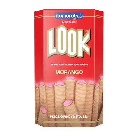 Wafer Itamaraty 55g Look Morango