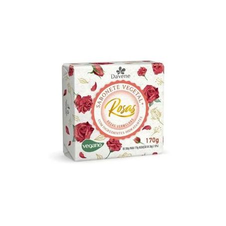 SABONETE VEGANO DAVENE ROSAS VERMELHAS 170g