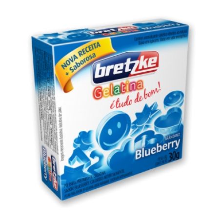 GELATINA BRETZKE EM PO BLUEBERR 30G