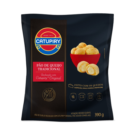 Pão de Queijo Recheado de Catupiry Original Congelado 390G