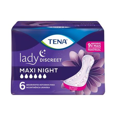 Absorvente discreet maxi night tena c/6
