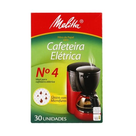 Filtro cafeteira melitta n 4 g c/30un