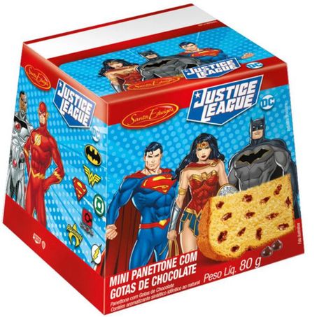 Mini panetone 80g santa edwiges liga da justica