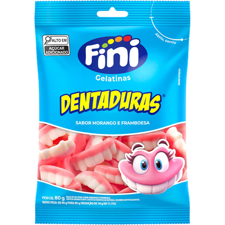 Bala fini dentaduras pacote 80g