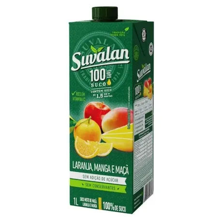 Suco suvalan mix maca/manga/laranja 100 s/a 1l