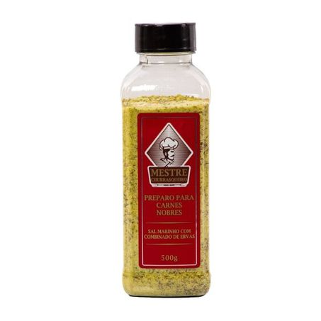 Preparo para Carnes Nobres Mestre Churrasqueiro Sal Marinho com Combinado de Ervas Frasco 500gr