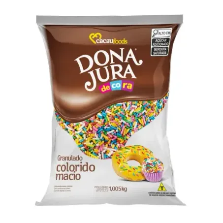 Chocolate Granulado Dona Jura Macio Colorido 500g