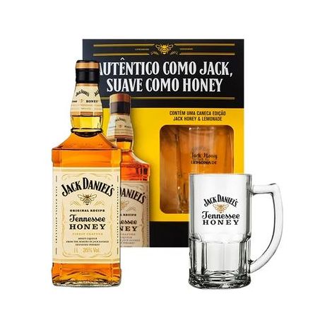 KIT WHISKY JACK DANIELS HONEY 1 L+1 COPO          