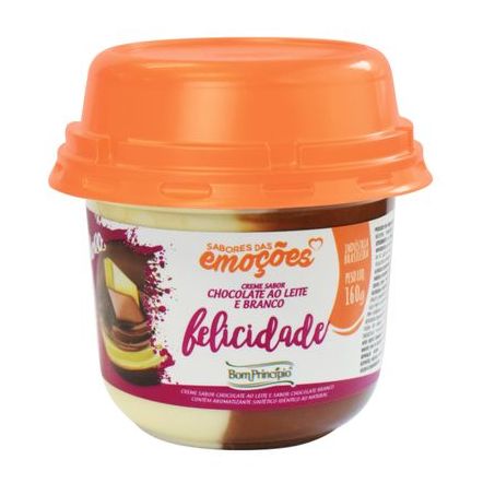 Creme chocolate ao leite branco 140g bom principio