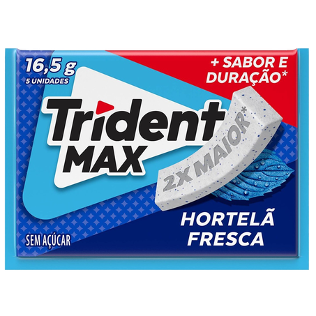Chicle trident max 16.5g hortela