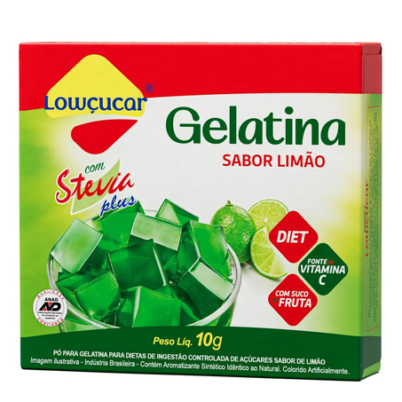 GELATINA LOWÇUCAR STEVIA LIMÃO ZERO 10G
