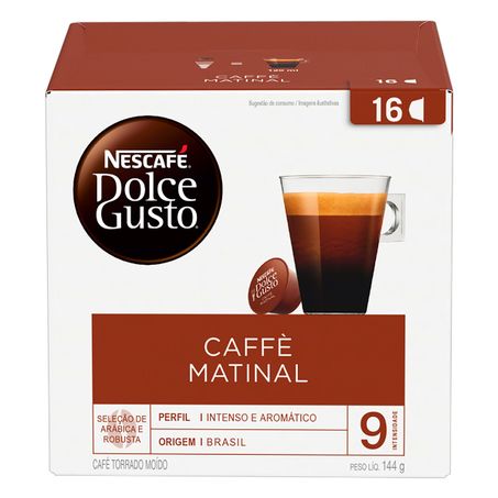 Café em Cápsula Torrado e Moído Caffè Matinal Nescafé Dolce Gusto