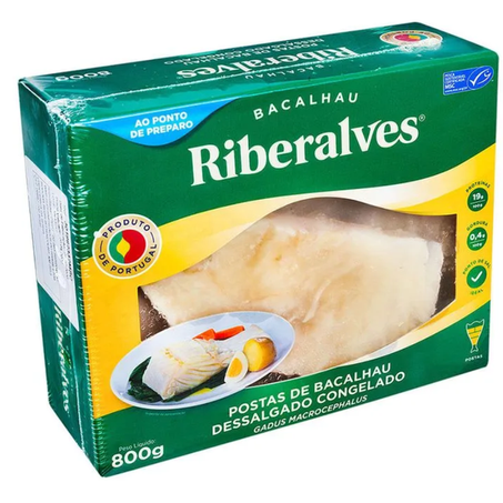 POSTAS BACALHAU DESC RIBERALV 800G
