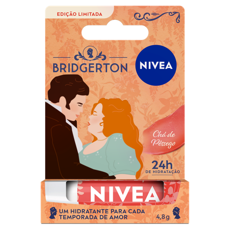 Hidratante labial nivea bridgerton chá de pêssego 4,8g