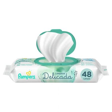 LENÇO UMEDECIDO PAMPERS LIMPEZA DELICADA C/48 UNIDADES