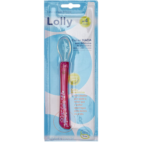 Colher lolly p.silicone rosa 7115