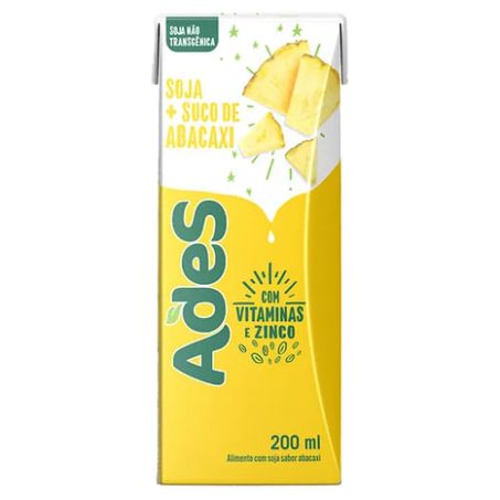 SUCO ADES ABACAXI + SOJA 200ML