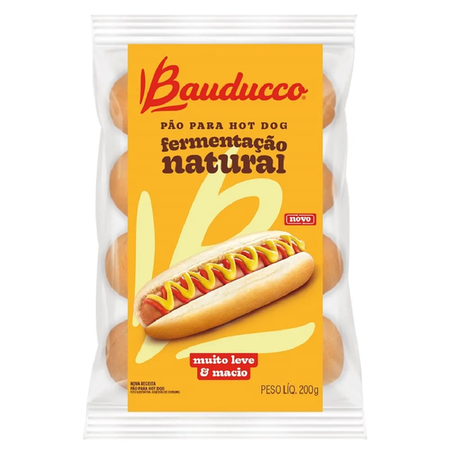 PÃO DE HOTDOG BAUDUCCO 200G