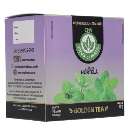 CHÁ ERVA DA MATA HORTELÃ CAIXA C/10 SACHÊS 360-32