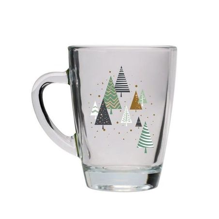 Caneca de vidro natal yangzi 370ml