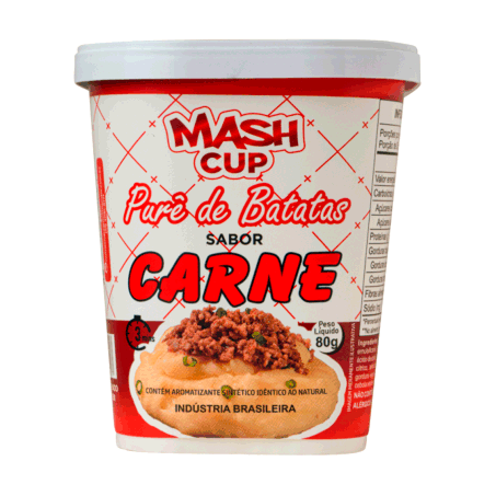 Purê de batata mash cup carne 80g