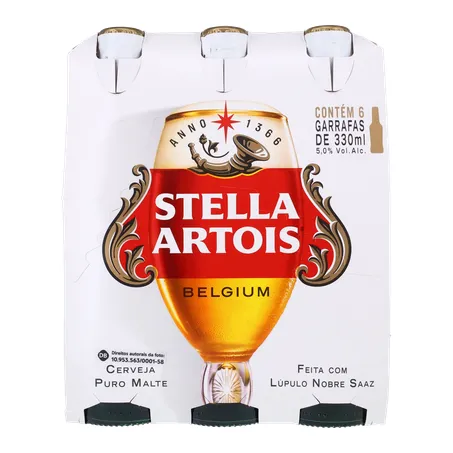 Stella Artois Cerveja Lager 330Ml Long Neck Unidade 360-18