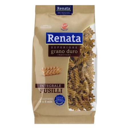 MACARRÃO DE SÊMOLA DE TRIGO GRANO DURO INTEGRAL FUSILLI RENATA SUPERIORE
