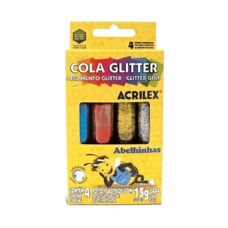 Cola gliter acrilex c/04 r- 2924