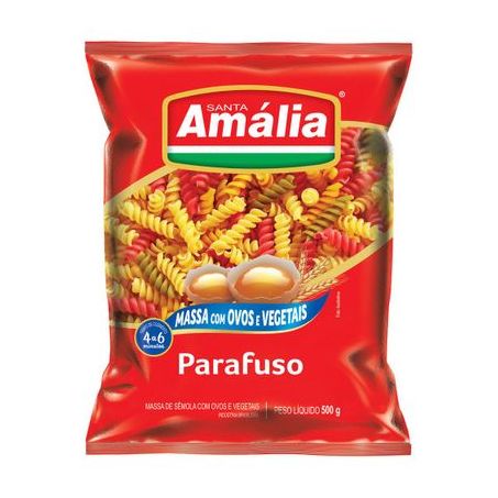 MACARRAO SANTA AMALIA PARAFUSO TETRA C/OVOS 500G