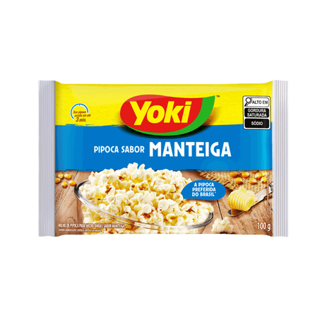 Pipoca microondas amanteigada yoki promo 100g