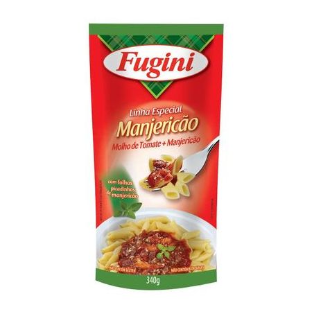 Molho de Tomate Fugini Com Folhas Picadas de Manjericão Sachê 300gr
