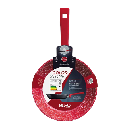 FRIGIDEIRA COLOR STONE INTENSE VERMELHA 22 CM     