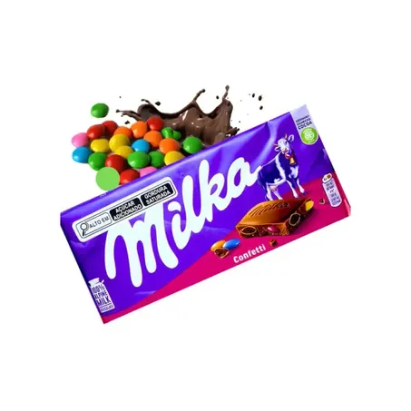 Chocolate barra milka 100g confetti