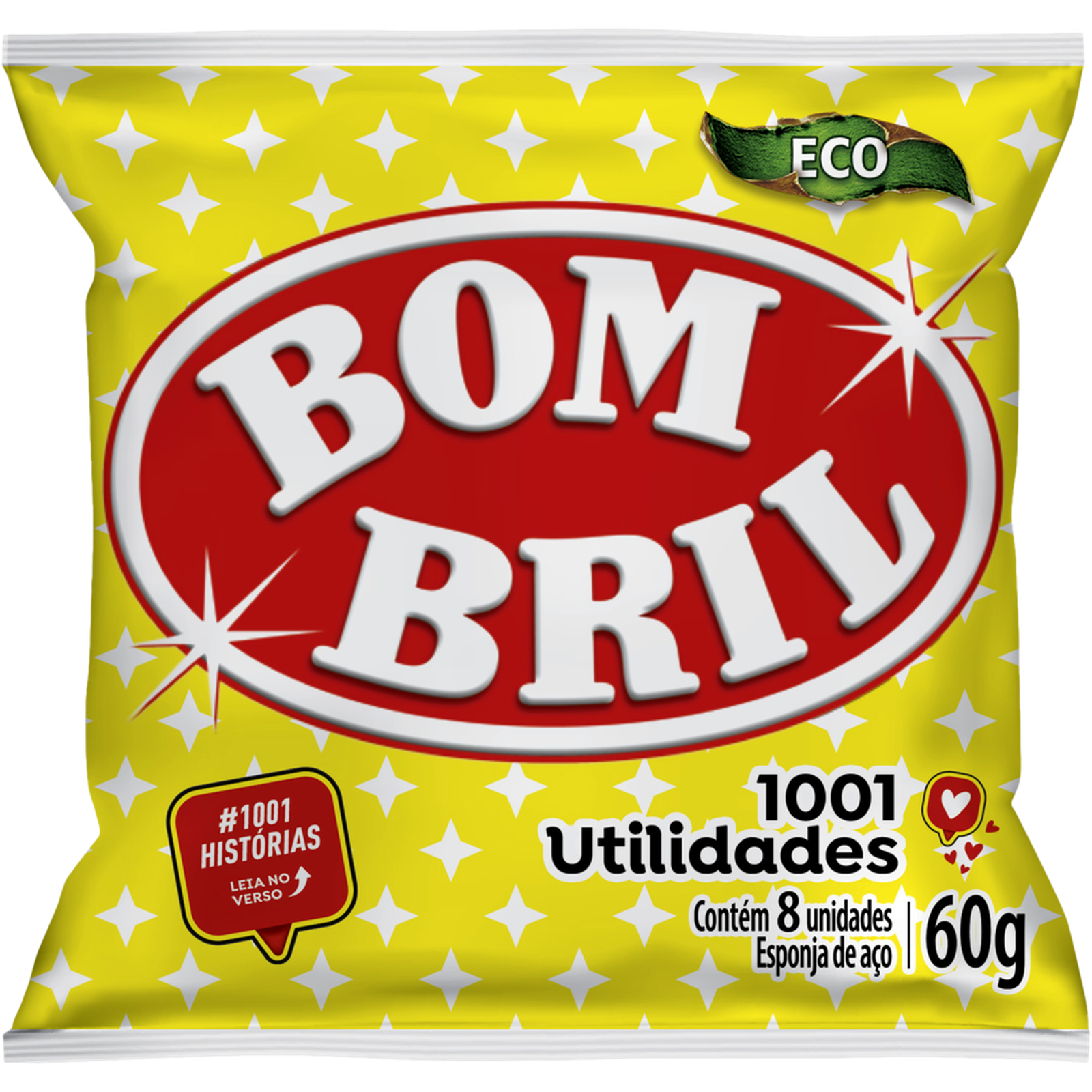 Esponja de Aço Bombril Eco 60g 8 Unidades