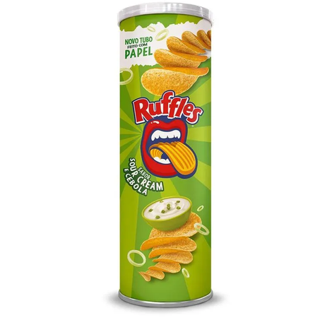 BATATA RUFFLES SOUR CREAM E CEBOLA TUBO 100G