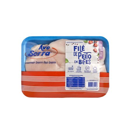 Filé de peito em bifes resfriado ave serra