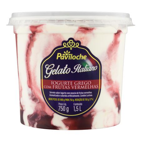 Sorv paviloche grego gelato 1.5l