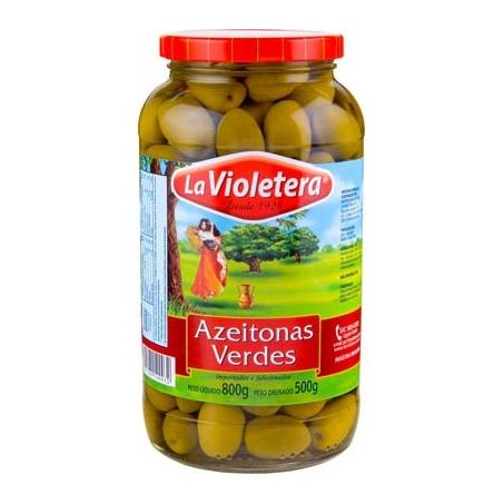 Azeitona verde la violetera vidro 500g