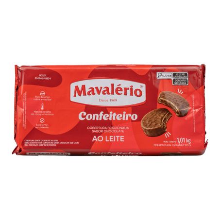 COBERTURA FRACIOANADA AO LEITE 1.01KG MAVALÉRIO