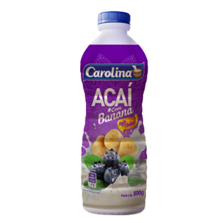Bebida Láctea Carolina Açaí Com Banana Garrafa 800g 
 