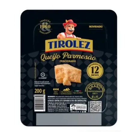 Queijo Parmesao Tirolez 200g Maturacao 12 Meses
