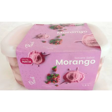 Sorvete cream morango 1.5l