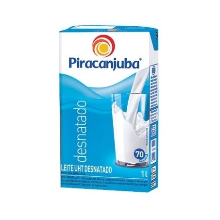 Leite uht piracanjuba desnatado 1 l