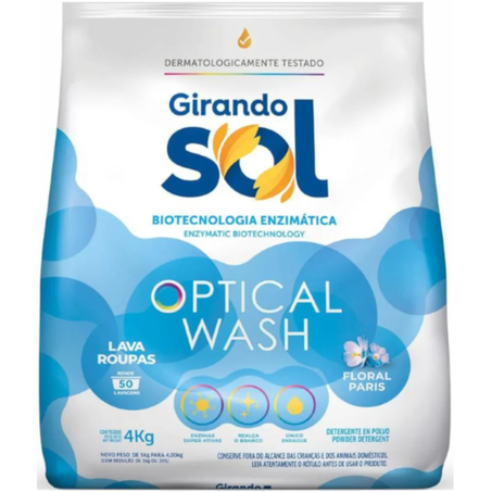 LAVA ROUPAS EM PÓ 4KG GIRANDO SOL SACHÊ