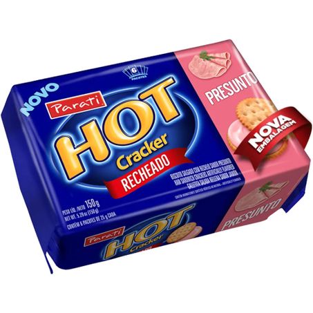 Pack biscoito recheio presunto hot cracker