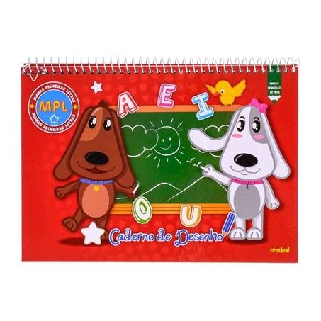 CADERNO CD ESPIRAL DESENHO CREDEAL 40FL