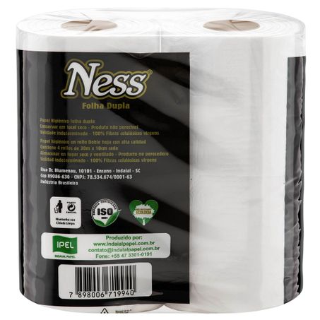 PAPEL HIG NESS 30M FOL DUPL NEUTRO 04UN 360-4