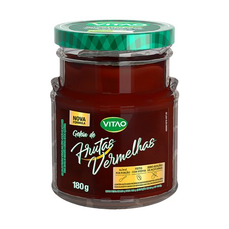 Geléia Vitao Frutas Vermelhas Zero Adição de Açúcar 180g 